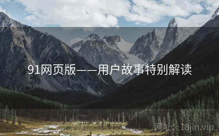 91网页版——用户故事特别解读