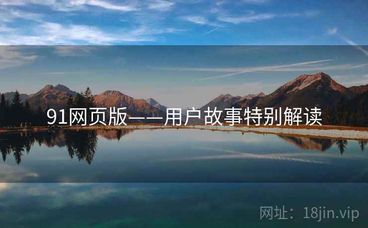 91网页版——用户故事特别解读