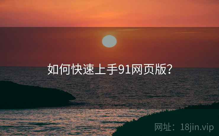 如何快速上手91网页版？