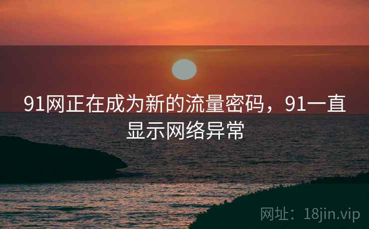 91网正在成为新的流量密码，91一直显示网络异常  第1张