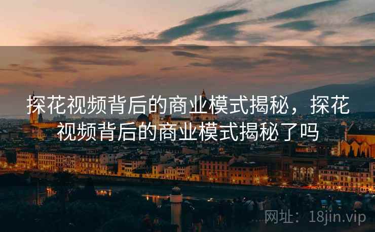 探花视频背后的商业模式揭秘，探花视频背后的商业模式揭秘了吗