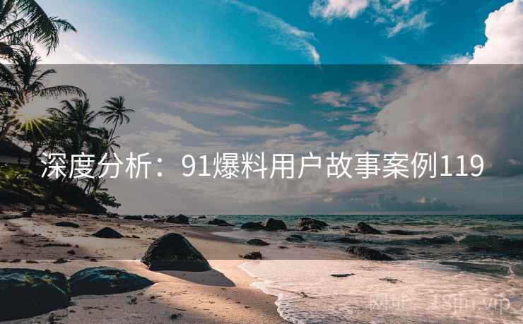 深度分析：91爆料用户故事案例119  第1张
